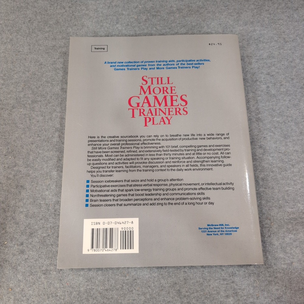 Still More Games‎ Trainers Play Scannell Newstrom McGraw-Hill 0-07-046427-8 VG+ - Picture 7 of 7